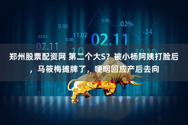 郑州股票配资网 第二个大S?被小杨阿姨打脸后,马筱梅摊牌了,哽咽回应产后去向