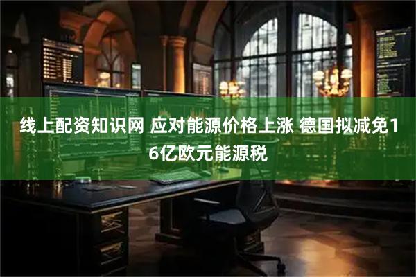 线上配资知识网 应对能源价格上涨 德国拟减免16亿欧元能源税